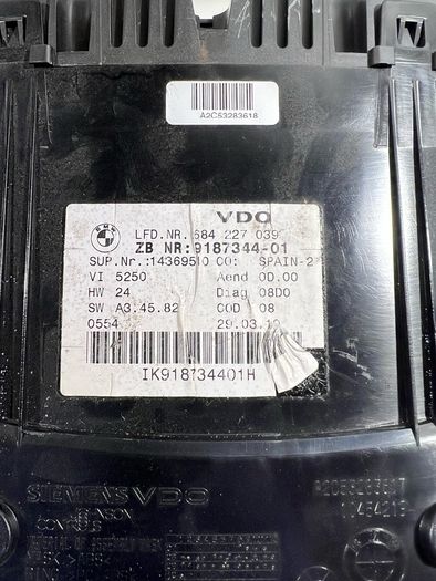 BMW E84 X1 E90 E91 E92 E93 speedometer instrument cluster diesel 9187344 A3l2b38g