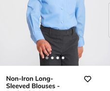 Easy Care Long-Sleeved School Blue Shirt 11-12 Years