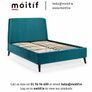 Fred Curved Velvet King Size Bed - Teal Image 3