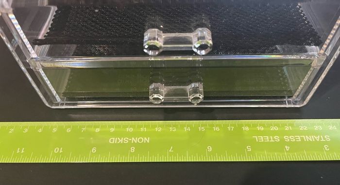 2 Drawer Acrylic/ Perspex Box Measuring 190mm X 100mm X90mm