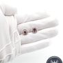 Vintage 925 Syerling Silver Purple Chalcedony Stud Earrings Image 7