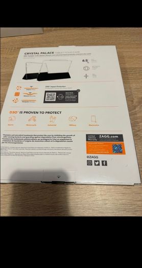 ZAGG Gear 4 iPad Pro 12.9-inch ( Gen 5/4/3) Tablet Folio Case CLEAR Brand New Sealed .