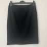 Black Mid Length / Knee Length Skirt with Front Zip - Size M Image 4
