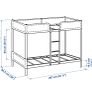 IKEA TUFFING bunk bed frame, dark grey Image 4