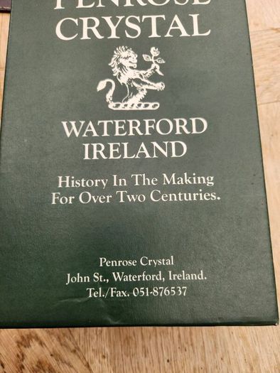 Waterford crystal champagne glasses.