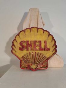 Vintage Alloy Shell sign