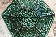 nice green hexagonal arklow pottery,