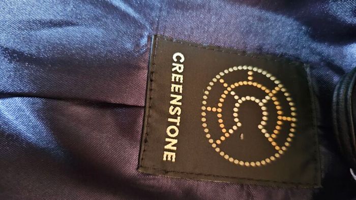 creenstone navy and brown long faux fur