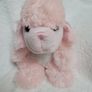 Pink And White Dog Soft Toy Plush Teddy Bears Ribbons Great Condition Image 3