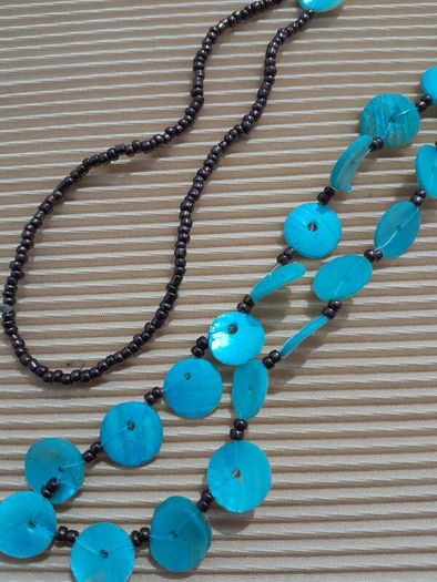 Mother of Pearl and Seed Bead Necklace