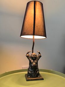 Bronze budda lamp