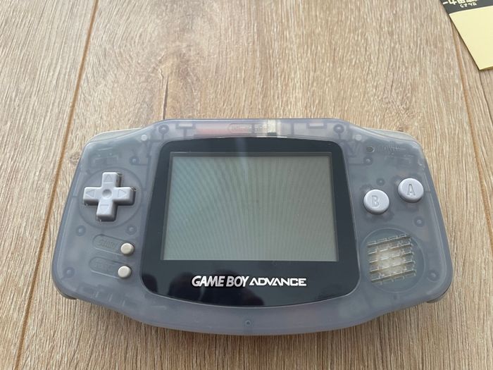 Nintendo Gameboy Advance AGB-001 Milky Blue Boxed with Manual and FlashCard 2GB