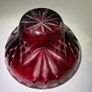 Vintage Bohemian Ruby Cut-to-Clear Lead Crystal Small Bowl / Salt Cellar Image 3