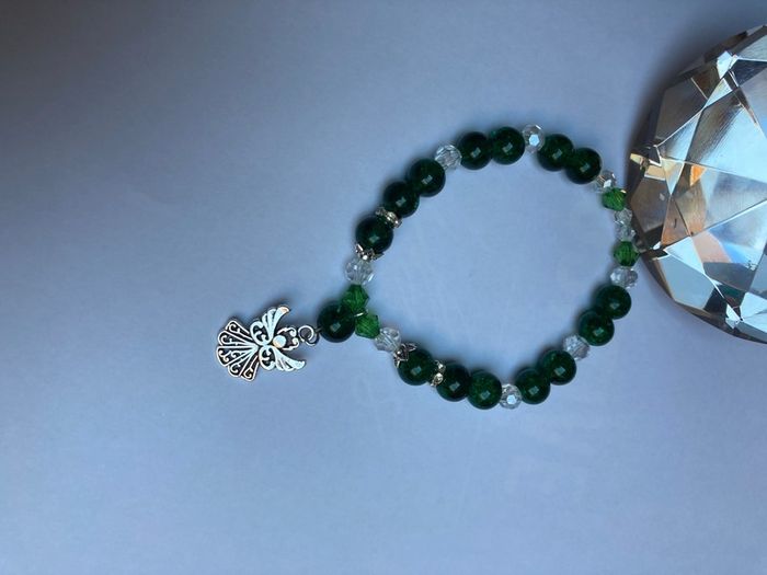 Handmade Glass & Crystal Archangel Raphael Bracelet
