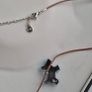 Swarovski crystal blue dog corded necklace very good condition Image 10
