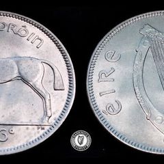[#2339] - Ireland 1955 | Irish 2s6d | Irish Half Crown | Horse | KM.16a | Mint State MS