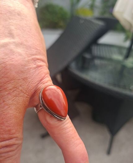 Vintage Ladies Teardrop Ring Sterling 925 Silver