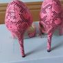 Head over heels by Dune snake print shoes and matching bag Image 7