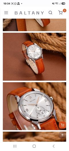 Bantany 36mm sub second vintage styled watch S4108