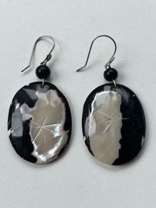 Vintage Handmade Real Shell Drop Earrings