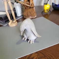 Penguin carved stone