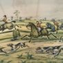Set of Two Early 20th Century Vintage Framed Fox Hunt Lithographs Image 6