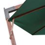 Hanging Parasol 350 cm Wooden Pole Green Image 5