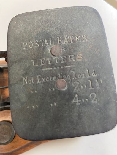 French postal weighing scale