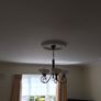 Beautiful 5 Arm Bronze Ceiling Light With Glass Shades Image 3