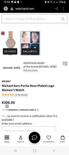 Original rose Gold Micheal Kors Watch