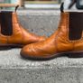 Loake Thirsk Tan Brogue Chelsea Boots UK 9 F Made in England Image 4
