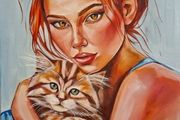 "Happy Together"striking oil painting on canvas