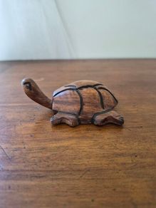 Hand Carved Wood Sea Turtle
