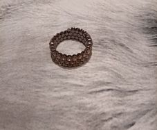 Clear stones and metal wrap bracelet