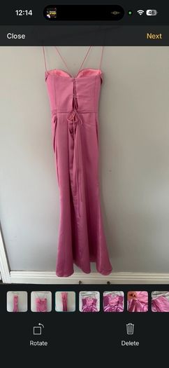 Pink Corset Gown Cally High Slit