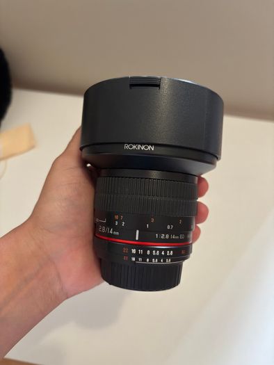 Rokinon 14mm f 2.8 ED AS IF UMC Wide Angle Lens Nikon F