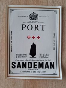 Vintage Sandeman Port label