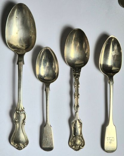 Rare Silver Lot. Sterling spoons. Irish, English, U.S.A.