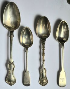 Rare Silver Lot. Sterling spoons. Irish, English, U.S.A.