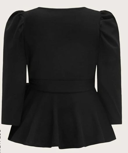 Plus Size (22) Shein Tie Wrap Peplum Top. New