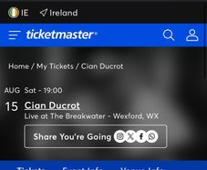 Cian Ducrot tickets