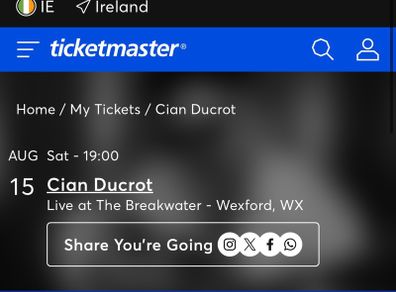 Cian Ducrot tickets