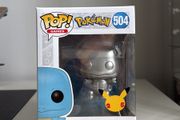 Funko Pop Pokemon Squirtle Silver Metallic 25th Anniversary