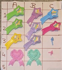 Star Brushes 2 Euro Each MLP G1 My Little Pony Accessories