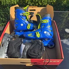 Roces Orlando Adjustable Inline Skates with Protective Pads Like New
