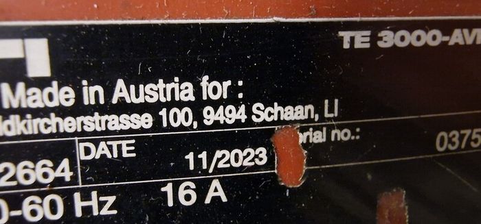 Hilti TE-3000 New version