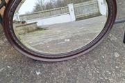Antique oval bevelled mirror