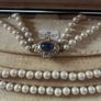 Vintage 1950s Pearl Necklace Double Strand Simulated Pearls, with Pendant Clasp. Beautiful Vintage Piece! Please PM for details. Katie P. Image 3