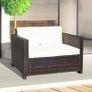 Wicker 2 Seater Rattan Sofa Outdoor Garden Wicker Weave Furniture Patio 2-Seater Double Couch Loveseat (FREE SHIPPING) Image 2