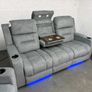 Titan Electric 3+1+1 Grey Fabric Recliner Sofa Set Image 2
